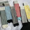 Striped Split Toe Socks Colorful Women's Tabi Socks Retro Toe Socks