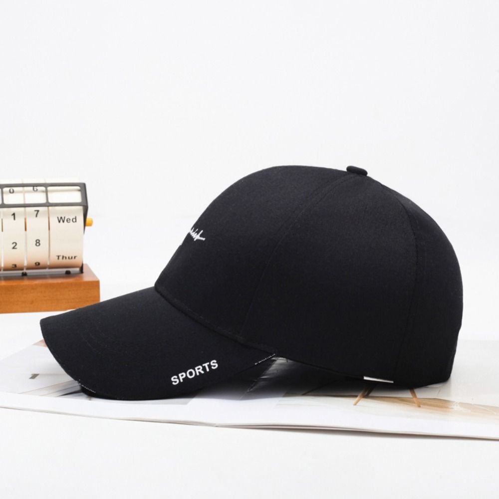 Cotton Letter Baseball Hat Korean Sunscreen Peaked Cap Casual Embroidered Baseball Cap Male/Female