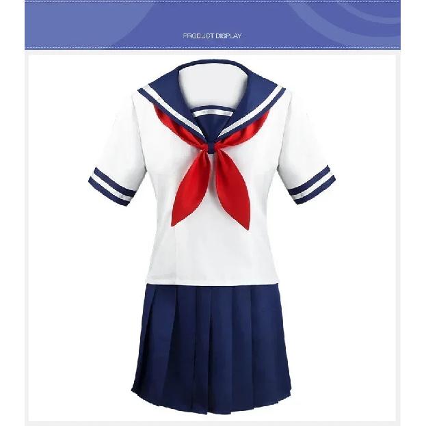 Halloween Jeu Ayano Aishi Cosplay Anime Costume Yandere simulateur Yandere Chan marin Costume lycée Jk uniformes