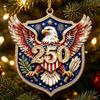 Акриловая рождественская елочная игрушка, 0-я годовщина США, Памятное подвесное праздничное украшение
