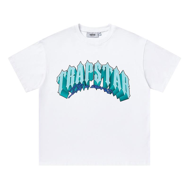Cross-border new graffiti letter printing European and American street trendy brands loose and versatile casual men's and women's short-sleeved round