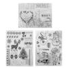 3Pcs Clear Stamps Clear Imprint Recycled Safe Christmas Deer Transparent Stamps for  Crafts Card 