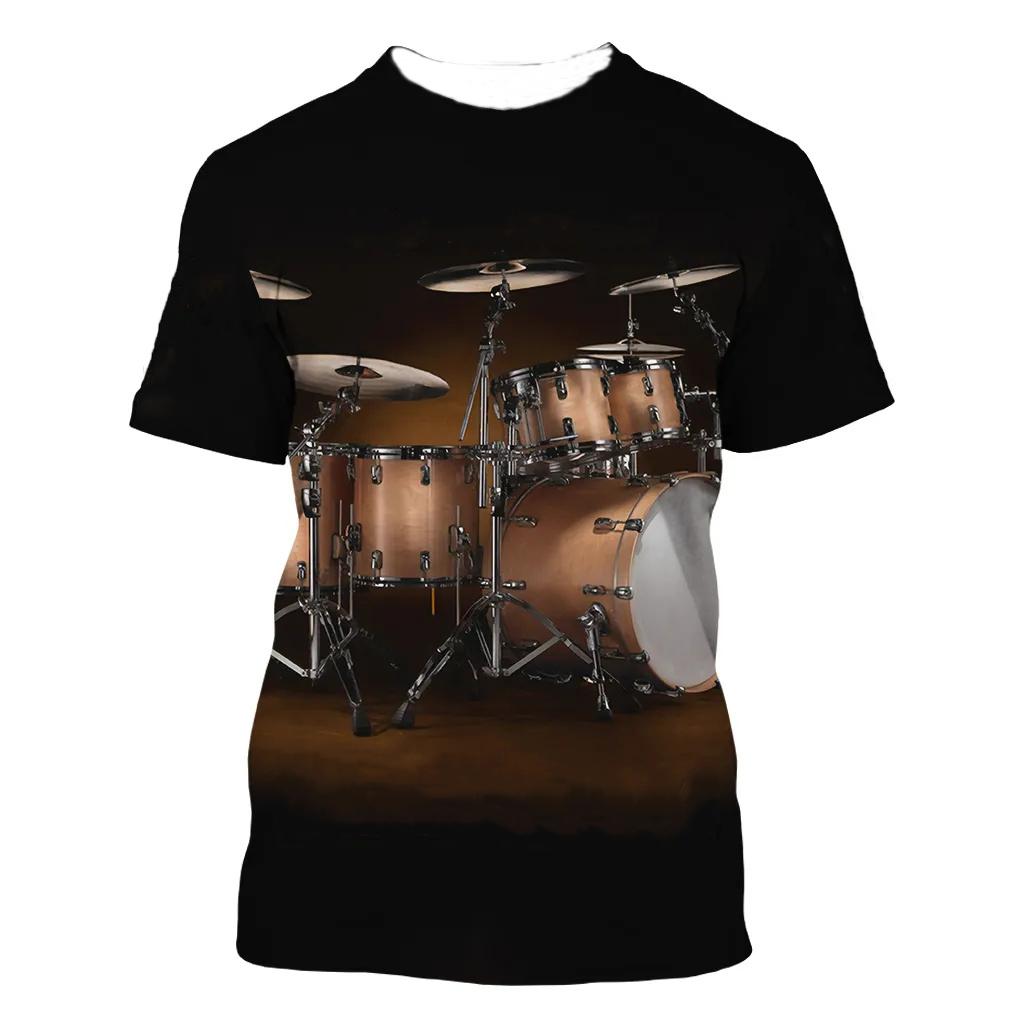 Футболки с принтом саксофона и гитары 3D для мужчин и женщин, музыкальные инструменты, уличная одежда, футболка с круглым вырезом, хип-хоп, детская футболка Harajuku, топы, одежда