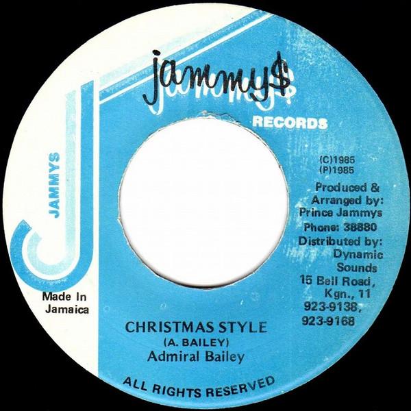 7-дюймовая пластинка ADMIRAL BAILEY Рождественский стиль НЕТ Jammys Records 1985 Ямайка Регги Ска Даб Б/у