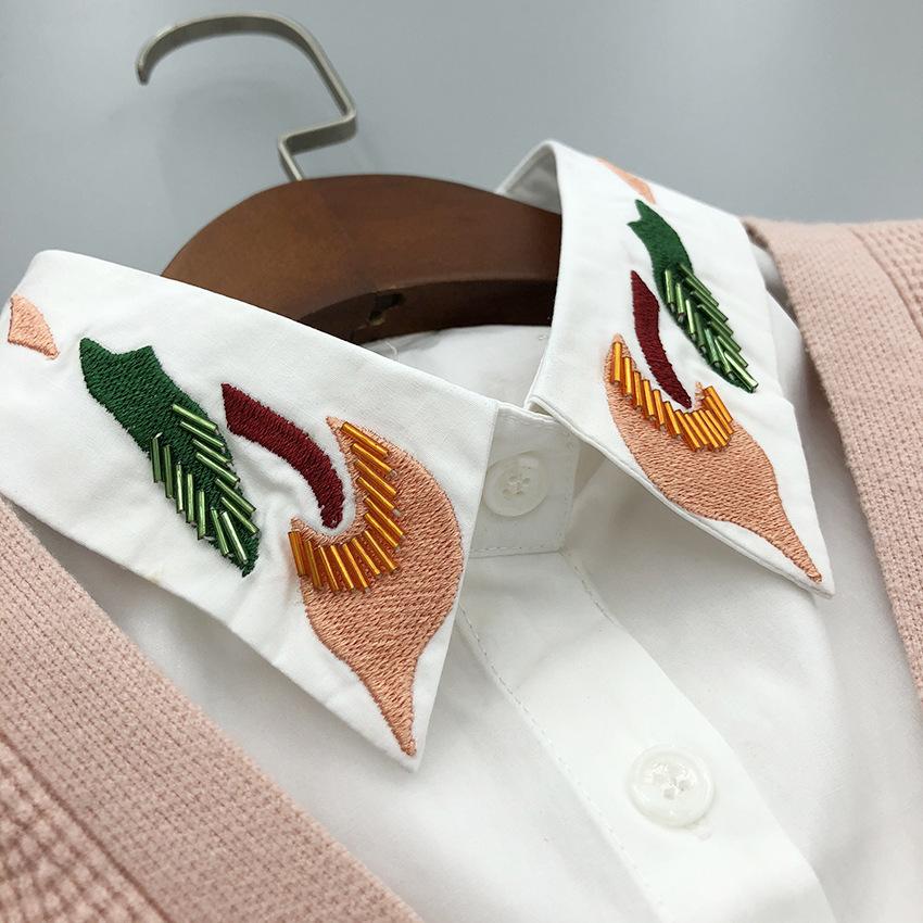 Lapel Shirt Fake Collar Woman Detachable Blouse Tops False Collar for Sweater Bottoming Fashion Blouse Half Shirt False Collar