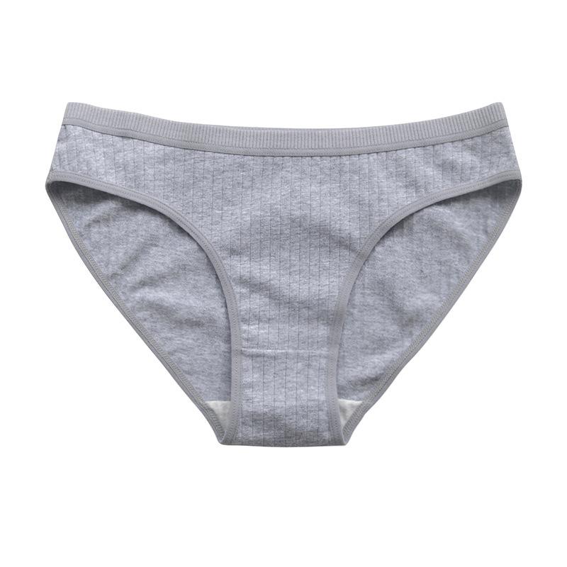 Cotton Women's Plus Size Underwear Mid Waist Briefs Solid Color Women's Triangle Underwear Panties
