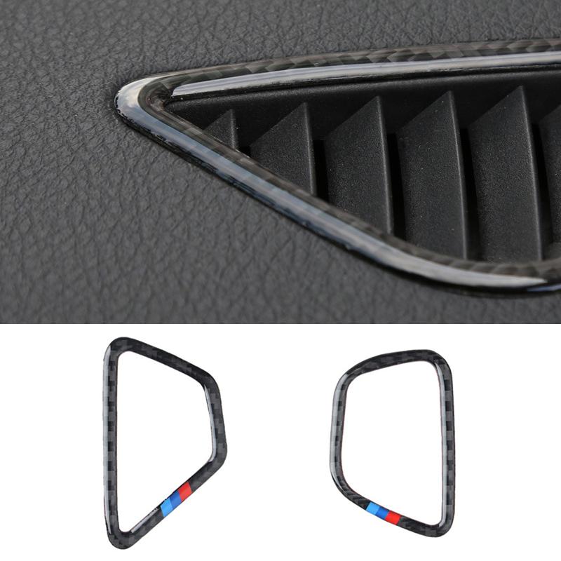 Углеродное волокно салона автомобиля, вентиляционное отверстие, розетка на приборной панели, накладка для BMW 5 серии 530i 540i G30 G38, автомобильный стайлинг 