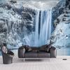 Индивидуальные 3D фотообои Природные пейзажи Снежный водопад Настенная фреска 3D стикер Обои для спальни Домашний декор Настенное покрытие