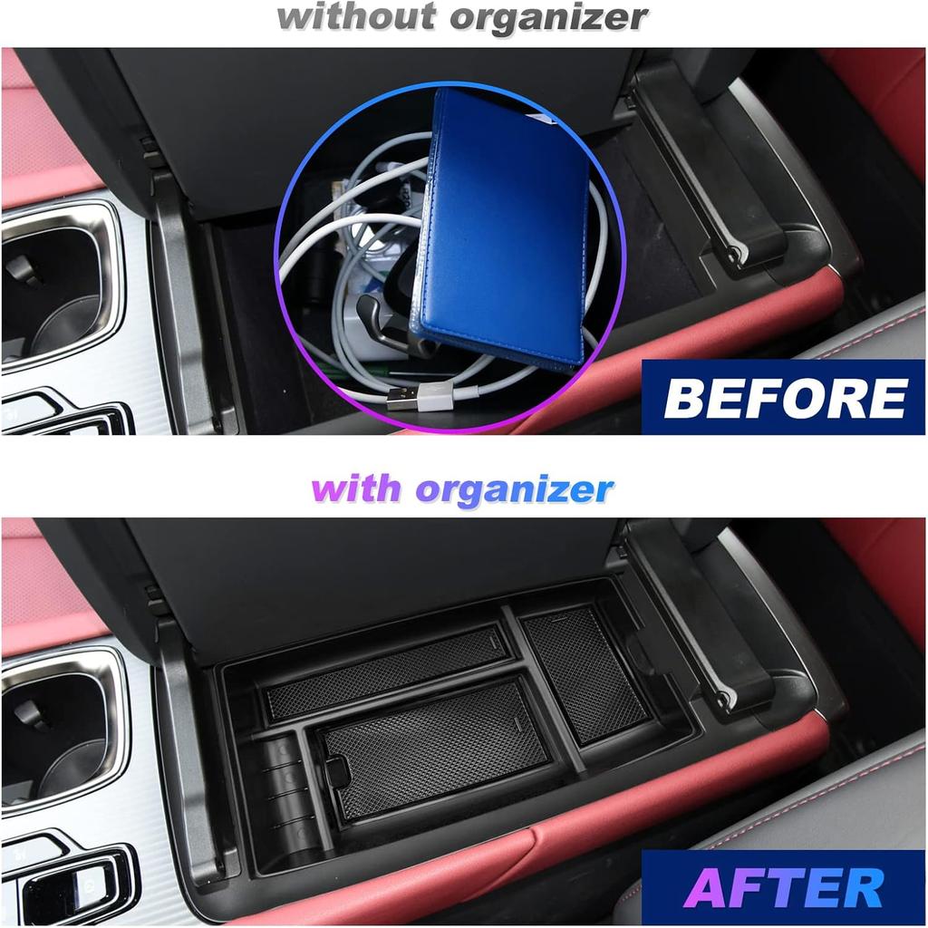 SXCY для 2023 2024 2025 Lexus RX 350 Органайзер центральной консоли 2023 2024 2025 Аксессуары RX 350 Лоток консоли подлокотника для 2024 2025 RX Hybrid RX 350h/