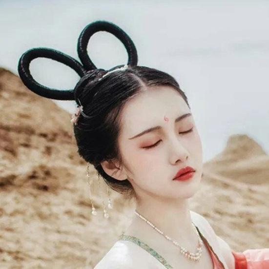 Женский парик для косплея, китайский винтажный стиль, не грязная одежда, шиньон хань, китайский, хорошая детализация, реквизит для фотосессии