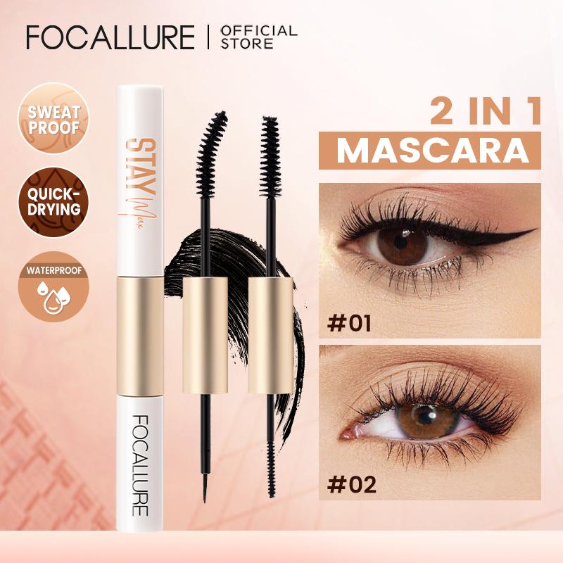 Focallure 2 в 1 3D шелковая тушь для ресниц водостойкая черная подводка для глаз удлиняющая основа для ресниц завивка ресниц макияж косметика