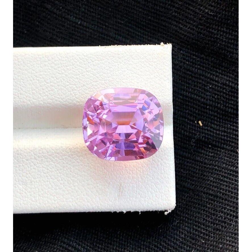 13 Cts Natural Pink Kunzite Certified Cushion Cut Kunzite Loose Gemstone
