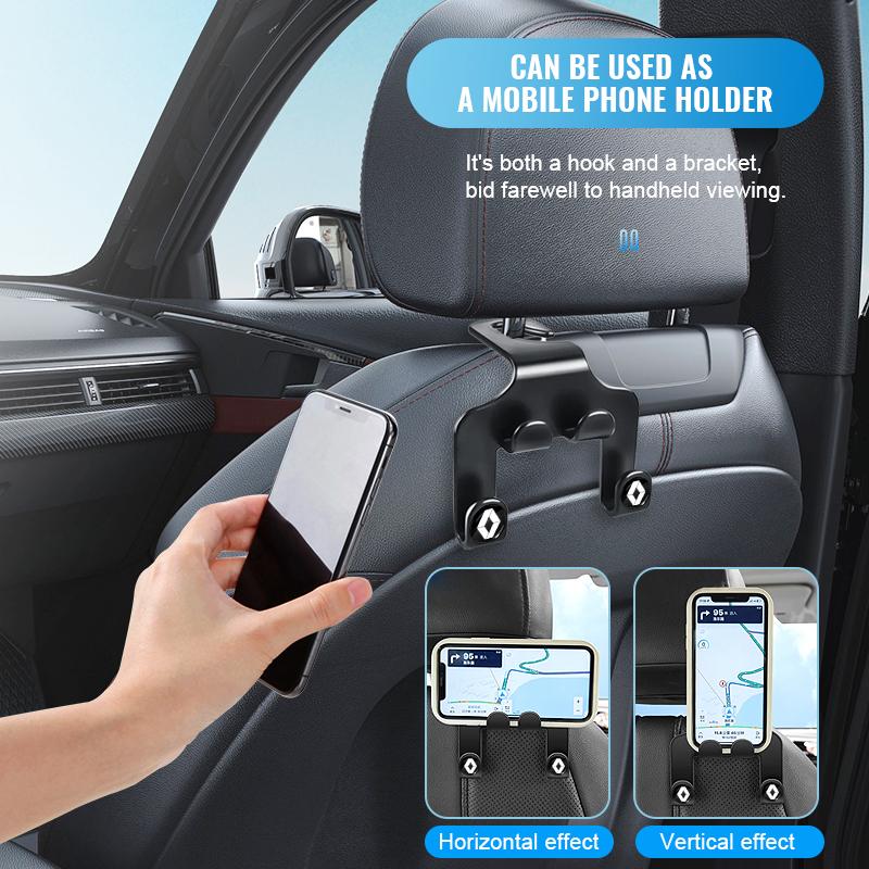 Крючок на подголовник автомобильного сиденья многофункциональный для хранения держатель для мобильного телефона для Renault Dacia Clio Laguna 2 Megane 3 Duster Logan Captur