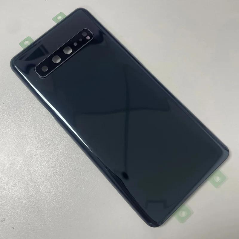 Для Samsung Galaxy S10 5G SM-G977B g977f задняя крышка аккумулятора задняя 3D стеклянная панель корпус чехол объектив камеры замена