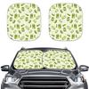 2Pcs Plants Pattern Sun Shades Reflective Windshield Covers Foldable UV Protection Vehicles Sun Visor for Cars SUVs