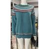 Women's Round Neck Color Blocked Loose and Fashionable Pullover Knitted Sweater for Autumn and Winter