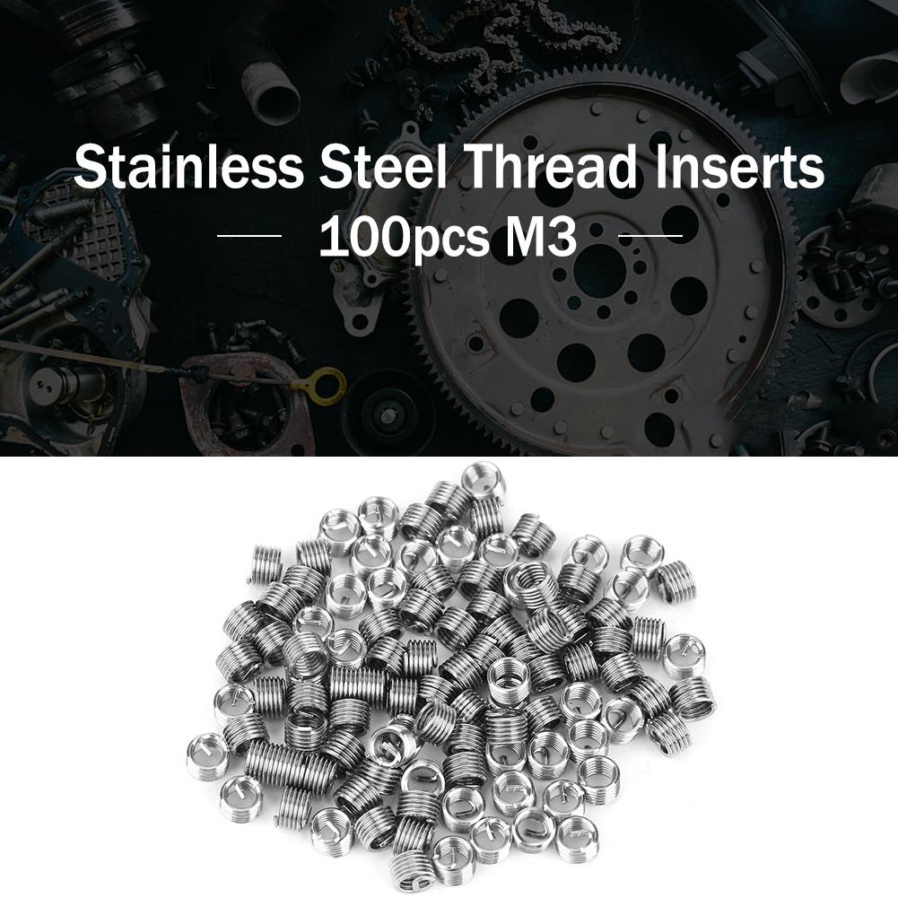 100 шт. винтовых вставок M3 из нержавеющей стали SS304 со спиральной проволокой