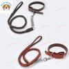 Heavy Duty Genuine Leather Braided Dog Leash Durable Training Walking Lead for German Shepherd Medium Large Dogs Pet Supplies