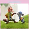 Zootopia Nick Judy Resin Figurines Mini Model Ornaments For Landscape Decoration
