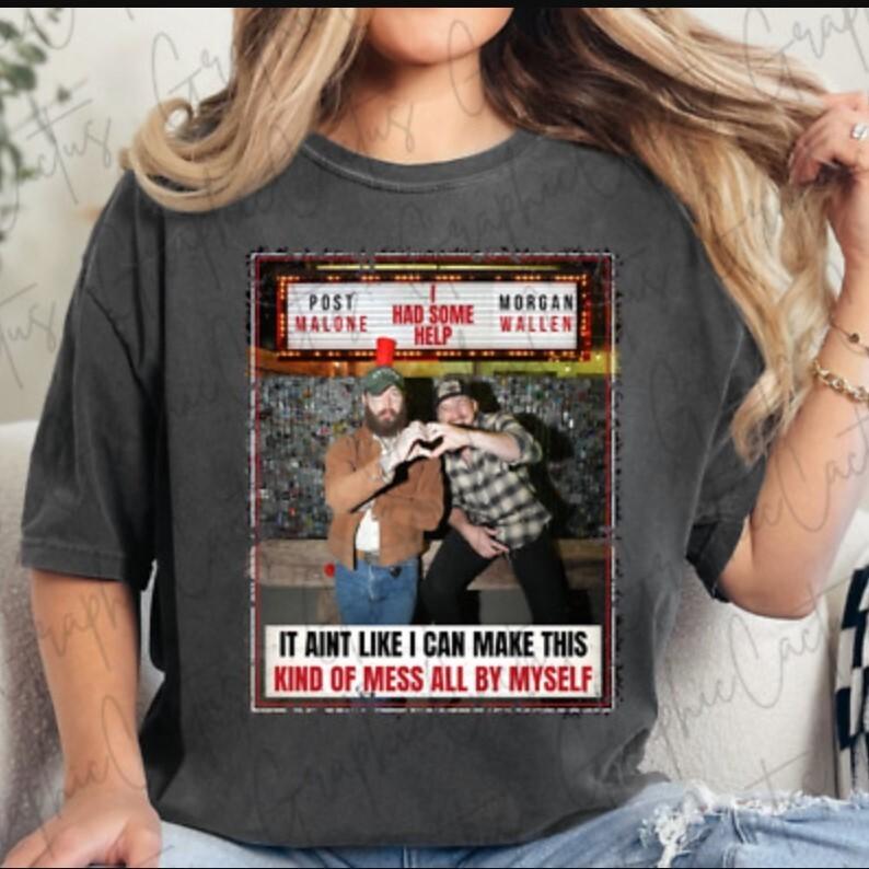 Morgan And Post T-Shirt, I Had Some Help Shirt, Vintage Posty & Wallen Shirt