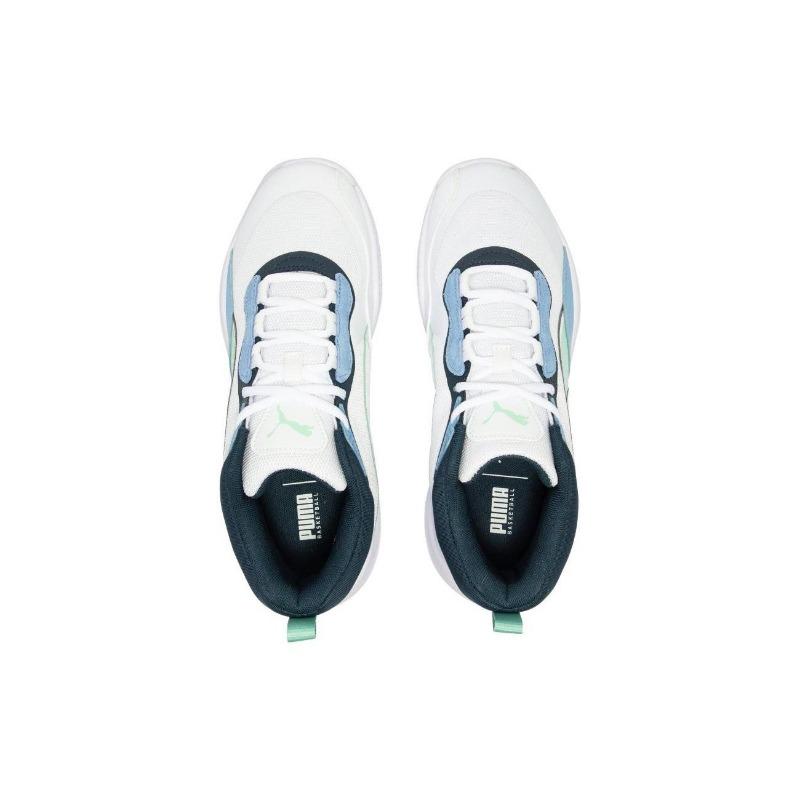 PUMA Playmaker Pro Unisex Anti-slip Basketball Shoes White Blue Green 377572-14