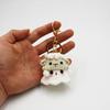 Crochet Knitting Ghost Keychain Creative Cartoon Knitted Ghost Ornament  Room Decor