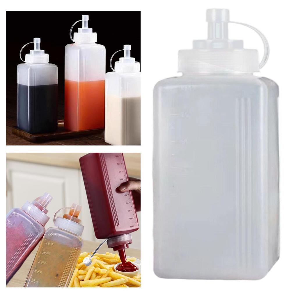 Bottle for Condiments, Sauce Dispenser, PP Container with Wide Opening, Suitable Kitchen And