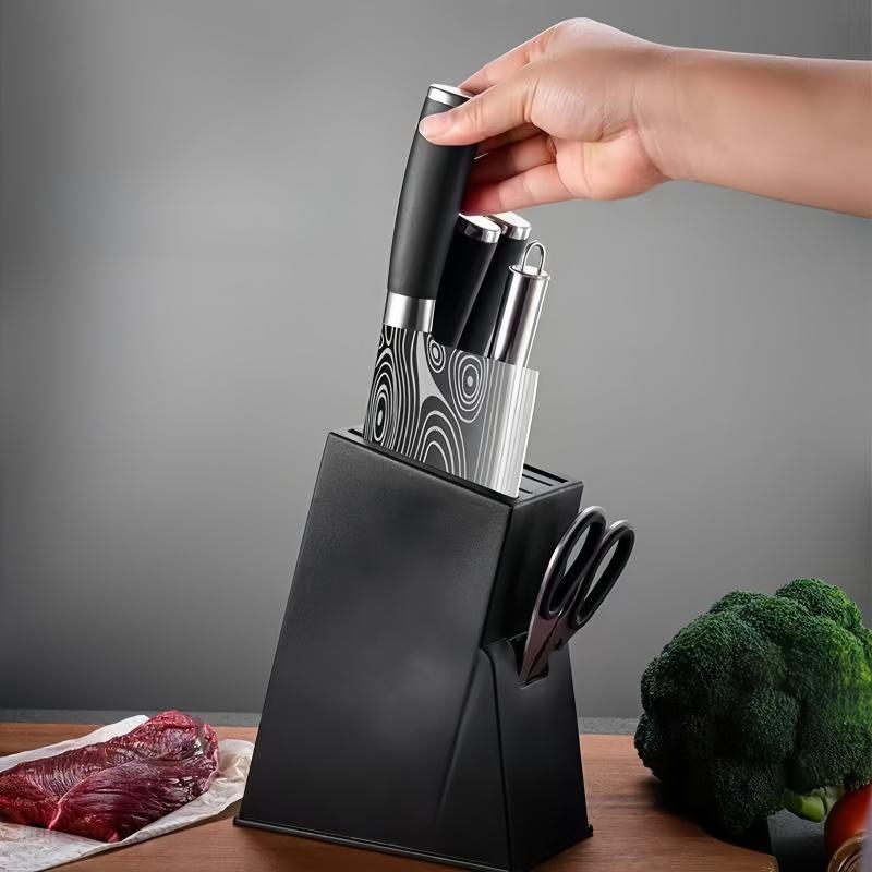 6 стилей держатель для ножей вставные ножи подставка для хранения фруктовый нож топор нож для резки костей ножницы органайзер кухонные принадлежности