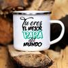 Best Dad In The Word Print Mug Camping Handle Mugs Handle Campfire Party Enamel Cup Creative Coffee Cups The Best Gifts for Dad