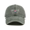 Casual Dutch Amsterdam Printed Retro Old Washed Soft Top Breathable Versatile Universal Baseball