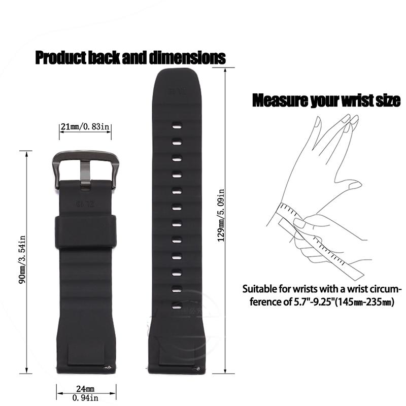 Силиконовый ремешок для часов Casio PROTREK Серии PRG-650Y Prg600 PRW-6600 Ремешок для часов 24 мм Браслет