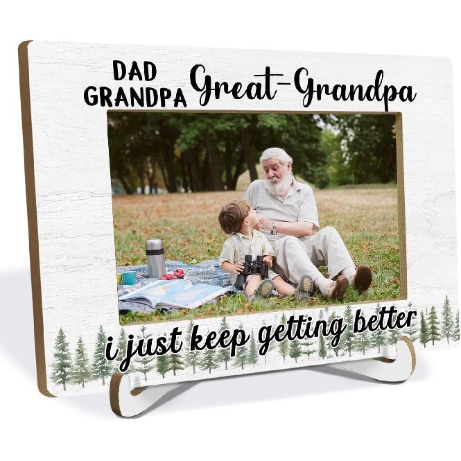 Great Grandma Gifts Picture Frame 4x6, I Just Keep Getting Better Great Grandma Gifts from Grandchild, Grandmother Photo Picture Frame Desk Tabletop