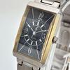 Used Battery CITIZEN Citizen Xc Cross Sea Silver Black Dial Date Square Quartz Working Item Watch Ladies