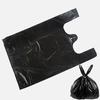 100pcs Heavy-Duty Black Plastic Trash Bags with Easy-Tie Handles - Leak-Proof, Disposable Garbage Liners for Home & Office Use
