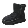 Зимние бархатные утолщенные теплые хлопковые туфли 2025 осень новая водонепроницаемая и нескользящая обувь короткие ботинки Северо-восток снег толстая подошва ботинки женские