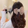 Large Size Mesh Hair Clip Korean Style Crystal Hair Clip French Bow Hair Clip  Girl