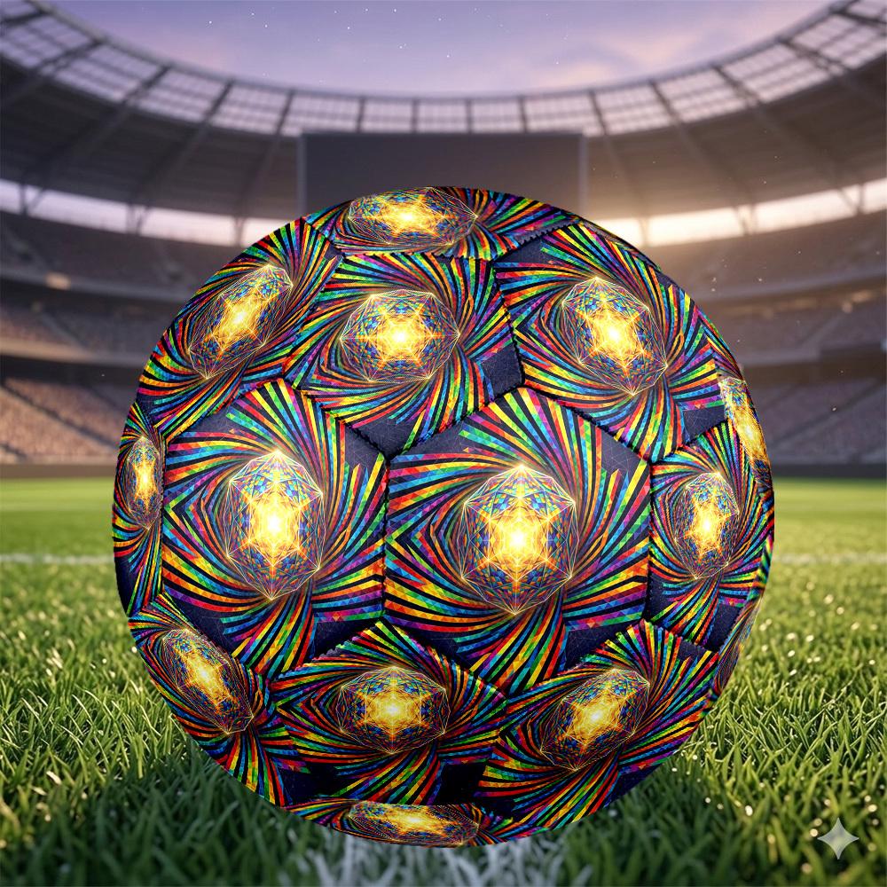 1pc Colorful Kaleidoscope Themed Soccer Ball, Size 5, Lightweight PVC Material, Outdoor Training Soccer Ball Gift. q62265