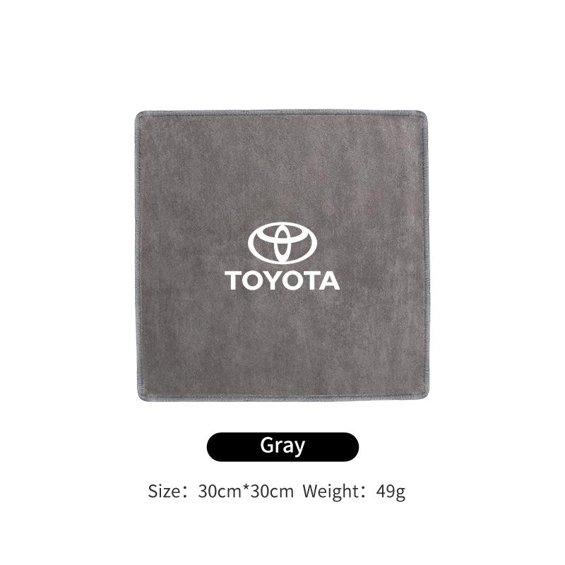 Car Microfiber Cleaning Towel Car Wash Drying Cloth Care Key Accessory For Toyota Corolla Yaris Camry Prius RAV4 CHR Hilux Aygo