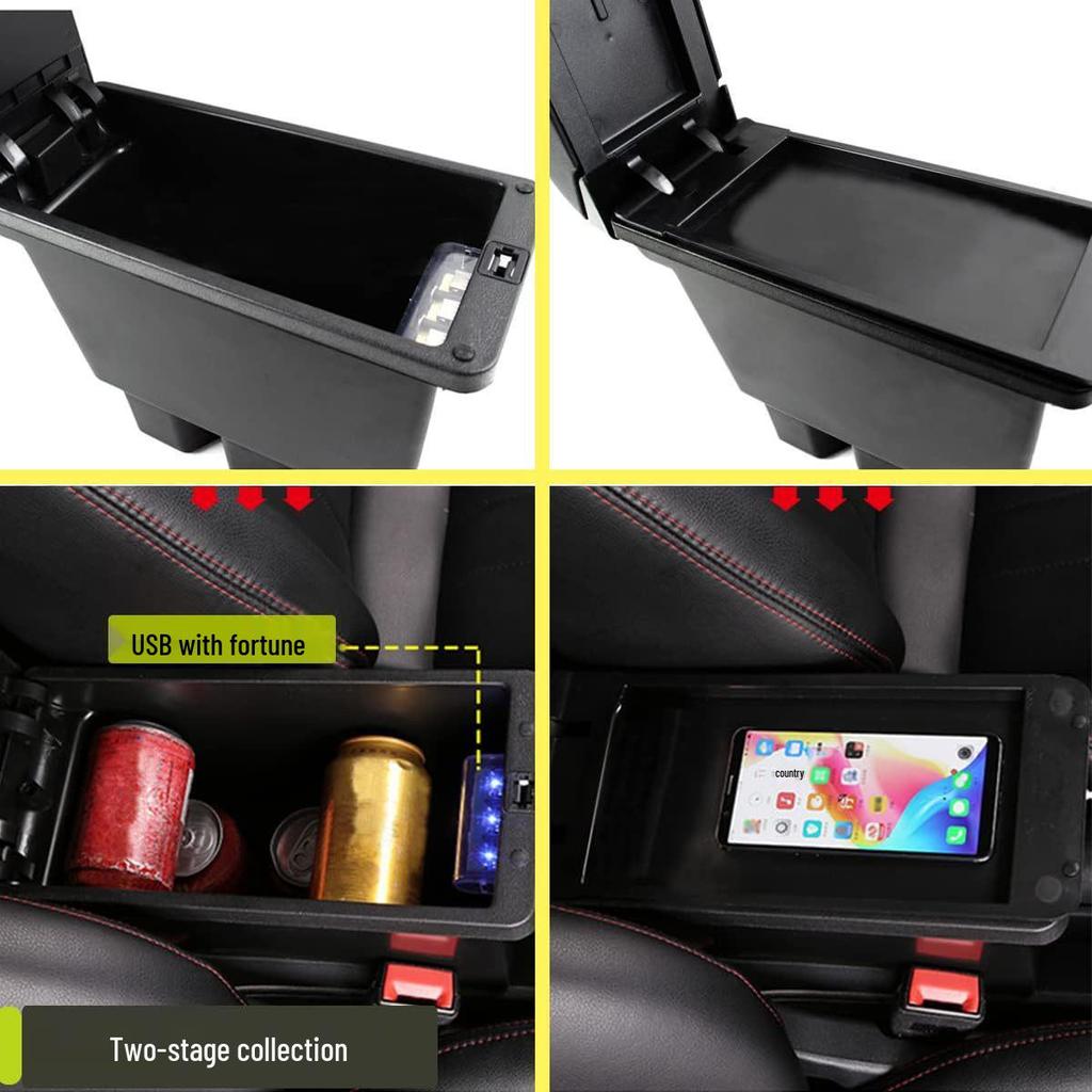 Кожаный подлокотник с USB-портом и ящик для хранения на консоль для моделей Jimny JB64/JB74