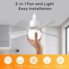 30W Ceiling Fan Light with E27 Base Silent Electric Fan Ceiling Lamp with Remote Control Ceiling Fans Lights for Living Room