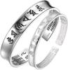 Pure Silver Bangle, Women's, Free Size, S999, Mantra, Heart Sutra, Amulet Bracelet, Free Size, Silver, Unisex Accessory