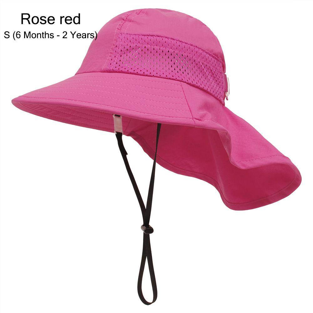Large Brim Beach Hat Adjustable with Neck Flap Beach Play Hat Kids Sun Hat Sun Protection Hat