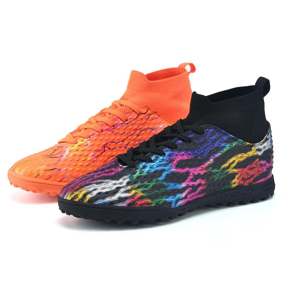 Модные мужские футбольные бутсы TF нескользящие бутсы для игры на траве кроссовки высококачественные удобные кроссовки высокие футбольные бутсы 35-46