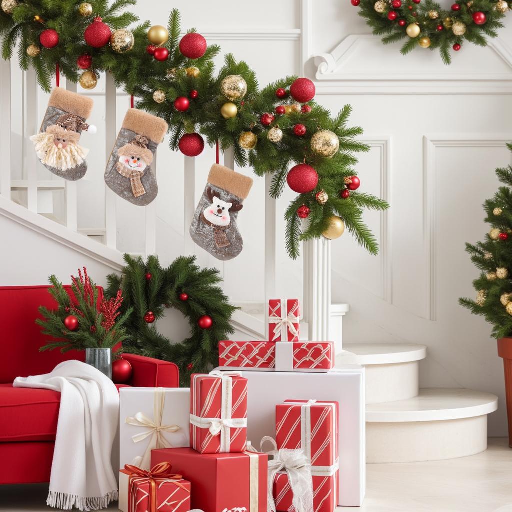 3pcs Christmas decorations, Christmas stockings, gift bags, children's candy stockings, Christmas tree ornaments, gift bags