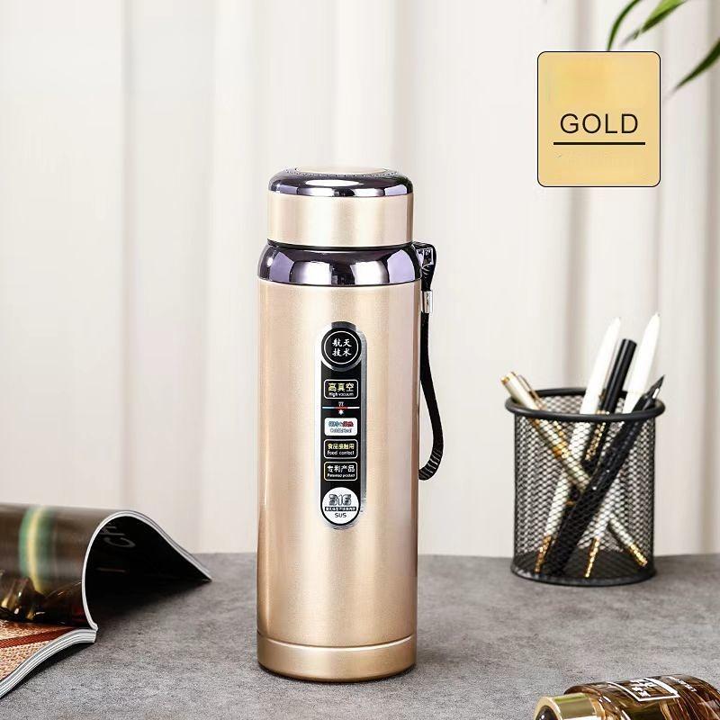 Термос большой емкости 600 мл/800 мл/1000 мл Термосы Портативный термос из нержавеющей стали Бутылка для воды Дорожная чайная кружка Офисный термос