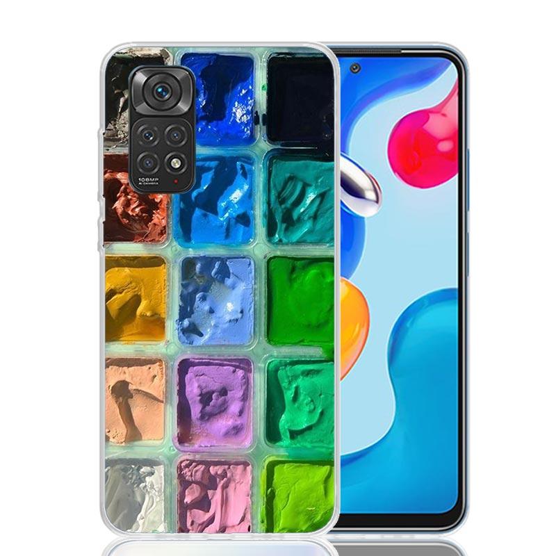 Watercolors Set Paint Palette Painting Box Phone Case For Xiaomi Redmi Note 15 14 13 12S 12 Pro Plus 11S 11E 11 11T 10S 10 Art S