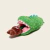 Funny Cartoon Crocodile Pendants Soft Friends Bag Charm Brown Drawstring Bear Doll  Kids