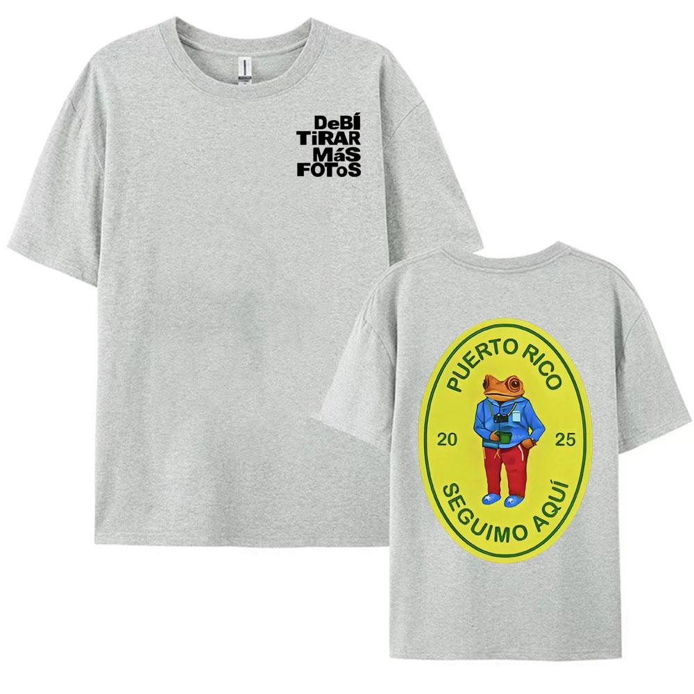 Rapper Bad Bunny Debi Tirar Mas Fotos DTMF Merch T Shirts Hipster High Street Vintage for Unisex Women Fashion100 Cotton Tshirt