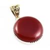 Natural Carnelian Gemstone 925 Sterling Silver Gift Two Tone Pendant 1.7'' P7e63