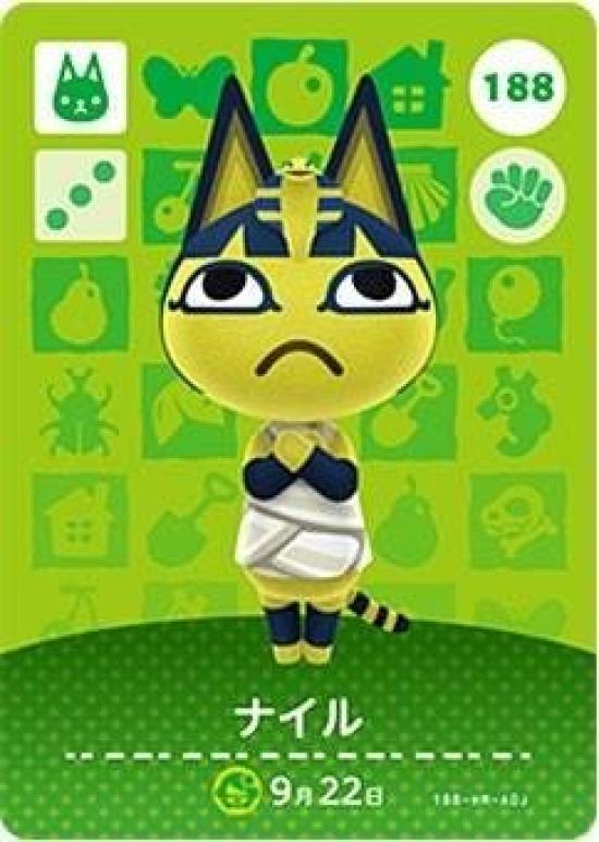 Карта amiibo Animal Crossing 2-е издание Нил №188